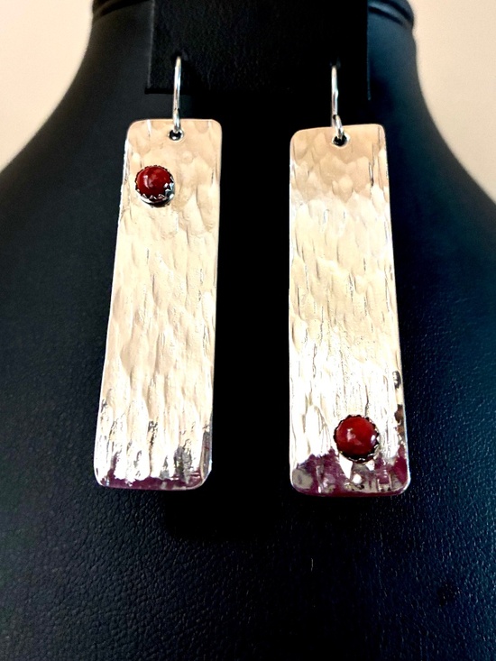 Sheila Vandever Jewelry - Navajo 925 Sterling Silver Waterfall Drop Earrings